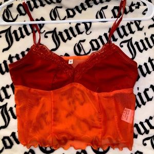 Trendy orange red top